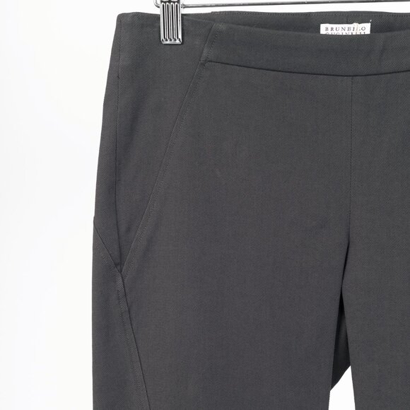 Brunello Cucinelli AW/15 Dark Grey Cotton-Twill Leggings - Picture 4 of 12